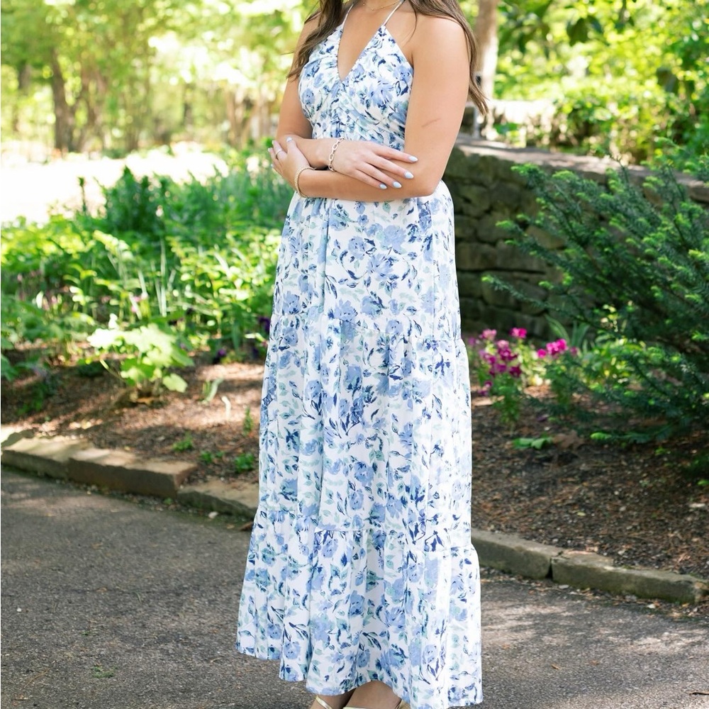 Blue maxi dress